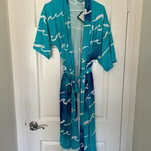 NEW Coco Moon • Nalu Bamboo Mama Robe • XS / S • Blue Wave